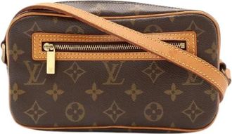 Louis Vuitton Pre-owned Vintage Cross Body Bag - Dames - Vintage Schoudertas - Bruin - ONE Size - Leer - Vintage