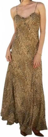 Dress Forum Sahara Ember Leopard Print Maxi Dress In Brown