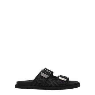 Fendi Hausschuhe und Clogs Herrens Stoff Grau/Schwarz