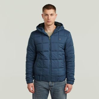 G-Star Meefic Quilted Hooded Jack - Midden blauw - Heren