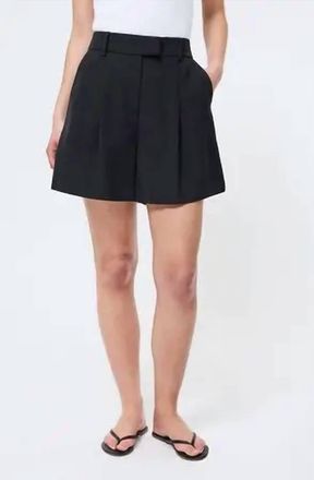 French Connection Harry Suiting Wide Leg Short In Black