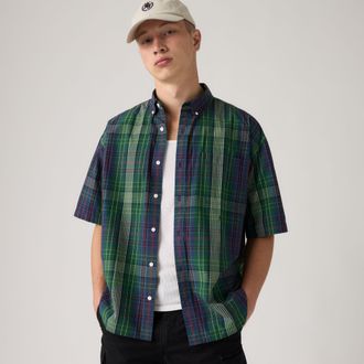 Levi's Short Sleeve Roam Loose Lightweight Shirt - Mens - XL - Green