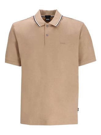 BOSS Paddy contrasting-collar polo shirt - men - Cotton - 3XL - Neutrals