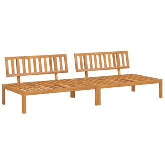 vidaXL Sof&aacute;s Centrales Palets De Jard&iacute;n 2 Uds Madera Maciza De Acacia Vidaxl