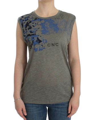 Costume National print sleeveless Womens t-shirt