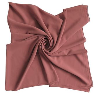 Lina & Lily Premium Chiffon Hijab Head Scarf Shawl Wrap for Muslim Women Square 145 x 145cm (Rust)