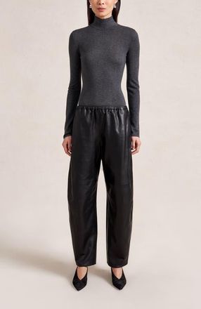 La Ligne Leather Barrel Colby Pant in Black at Nordstrom, Size X-Small