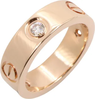 Cartier Gold Clear Pink Gold (18K) Band Ring (Pre-Owned)