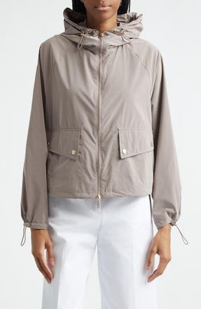 Emporio Armani Hooded Jacket in Chocolate at Nordstrom, Size 14 Us