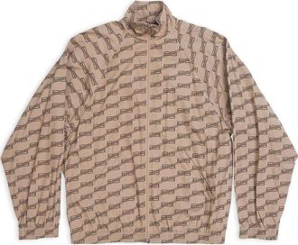 Balenciaga BB Monogram Tracksuit Jacket Regular Fit Beige Brown 704495TML369378