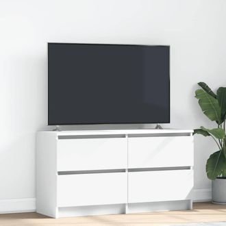 Berkfield Home TV Cabinet White 100x35x54 cm Engineered Wood | Size: 100 x 35 x 54 cm
