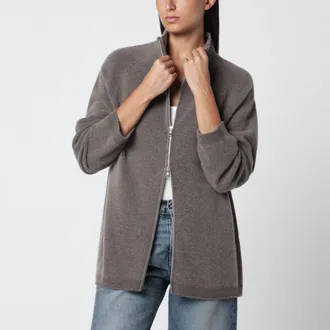 Our Legacy Cardigan Dash marrone in lana merino