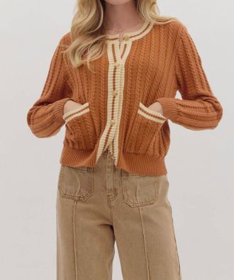 Entro Parisian Cardigan In Brown