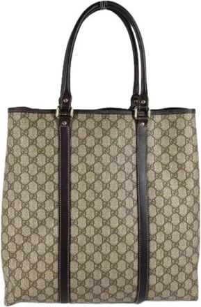 Gucci Pre-owned GG Plus 228668 Tote Bag - Dames - Vintage Shopper - Beige - ONE Size - Vintage
