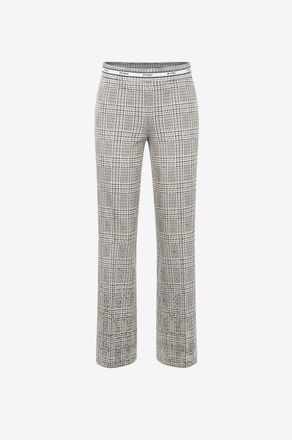 Cambio Nietenbesetzte karierte gerade Hose Faith