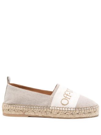 Off-white Bookish canvas espadrilles - Beige