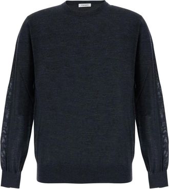 KANGRA Crew Neck ML F.18gg - Heren - Ronde hals truien - Grijs - XL - Wol - Truien & Vesten
