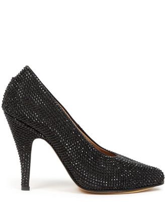 Maison Margiela Tabi 110mm rhinestone-embellished pumps - Zwart