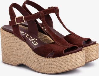 Pedro Garcia Wedge in brown leather| Doina | Spring Summer 26 | PEDRO GARCIA