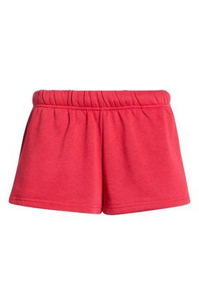 Florence By Mills Cozy Crush Sweat Shorts in Lucky Red at Nordstrom, Size Xx-Small