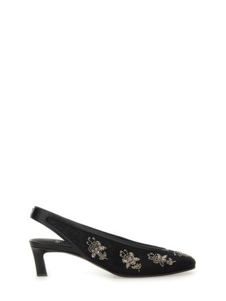 Fendi Slingback With Embroidery