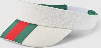 Gucci Kids - GG Cotton Visor With Web, Size L, White