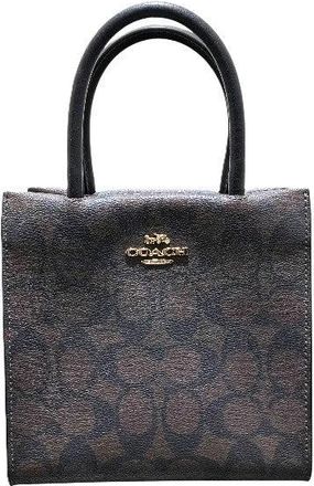 Coach Mini Carry Signature Canvas Leather Crossbody Bag