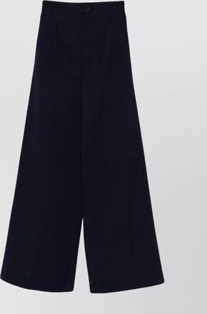 Forte_Forte high-waisted cotton trousers featuring pockets