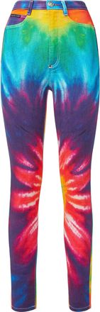 Philipp Plein Super Hoge Taille Jegging Tie Dye