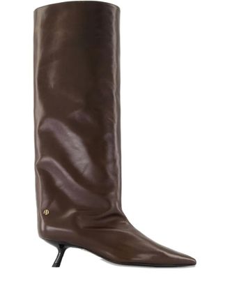 Anine Bing Stivali Tall Hilda a punta - Marrone