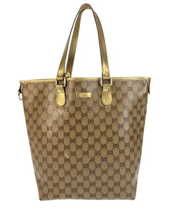 Gucci Gg Crystal Tote Shoulder Bag Beige (Authentic Pre-Loved)