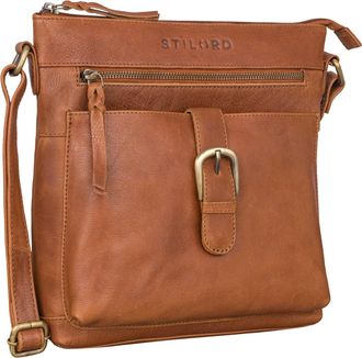 STILORD Theodora Retro Leather Handbag Womens Shoulder Bag Small for Leisure Shopping Evening Genuine Leather, Colour:texas - brown