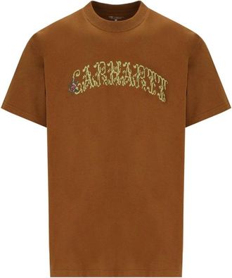 Carhartt Work in Progress Monogram T-Shirt - Heren - T-shirts - Bruin - M - Katoen - Tops