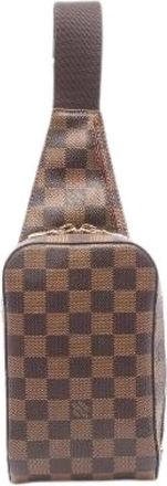 Louis Vuitton Pre-owned Geronimos Damier Ebene Heuptas - Dames - Vintage Schoudertas - Bruin - ONE Size - Vintage