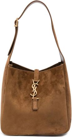 Saint Laurent Small Le 5 &agrave; 7 Supple Logo-plaque Suede Shoulder Bag