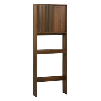 Sweeek Estanter&iacute;a / mueble wc escandinavo decorado en madera, nogal