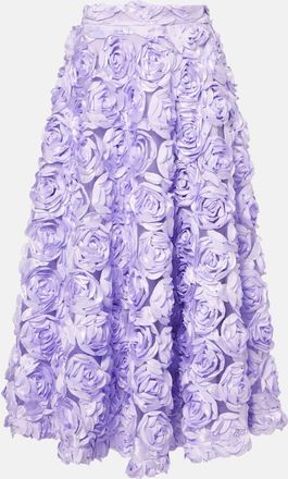 Rotate Gonna lunga con applicazioni floreali