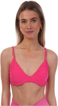 HUGO BOSS Hugo Dames Handdoek Triangle Cups Bikini Top (Roze)