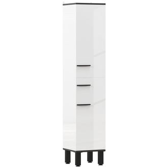 HOMCOM Columna para ba&ntilde;o 34x32x170 cm blanco