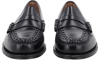 G.H. Bass & Co. Black Leather Penny Strap Loafers