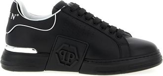 Philipp Plein Black Lace Up Sneakers