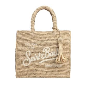 MC2 Saint Barth Tote Bags, female, Beige, Size: ONE SIZE Colette Raffia Hand Bag With Strap