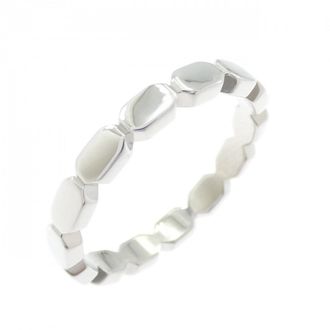 Chanel Platinum 950 Band Ring (Pre-Owned)