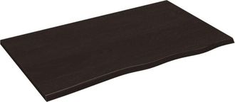 vidaXL Estante De Pared Madera Roble Tratada Marr&oacute;n Oscuro 100x60x2 Cm Vidaxl
