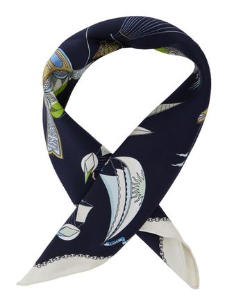 Tory Burch Hot Air Balloon Print Scarf - Navy