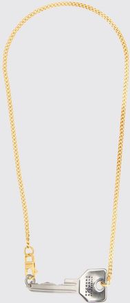 Maison Margiela Collana a catena in ottone con finitura color argento
