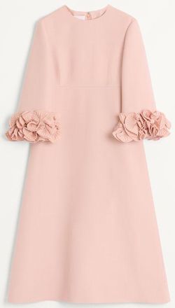 Valentino Abito Midi In Crepe Couture Donna ROSA ANTICO 36
