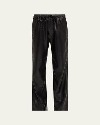 Nanushka Calie Alt-Leather Drawstring Pants