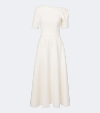 SAFiYAA Bridal Melinda belted cr&ecirc;pe midi dress