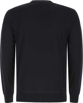 Prada Mens Wool Crew-Neck Sweater Navy